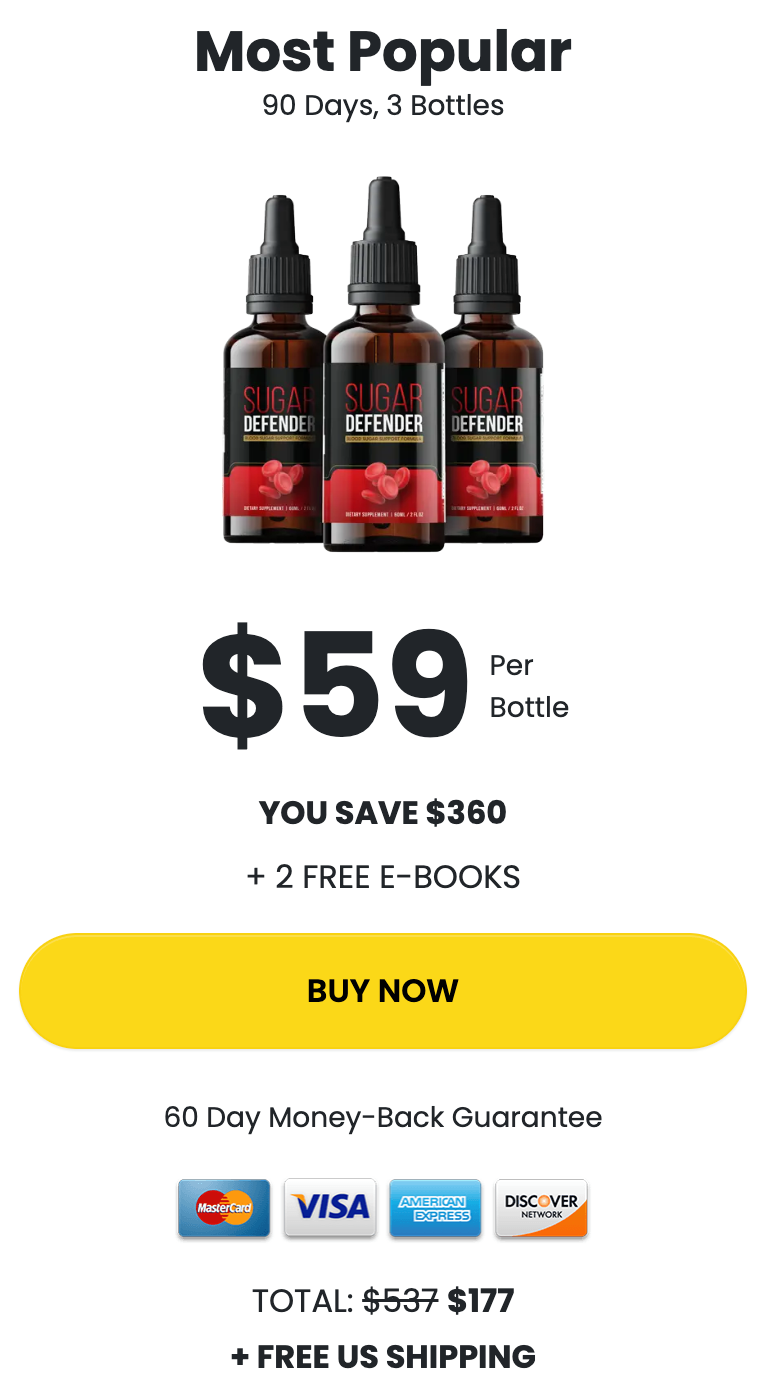 Sugar Defender Buy 3 Bottles
