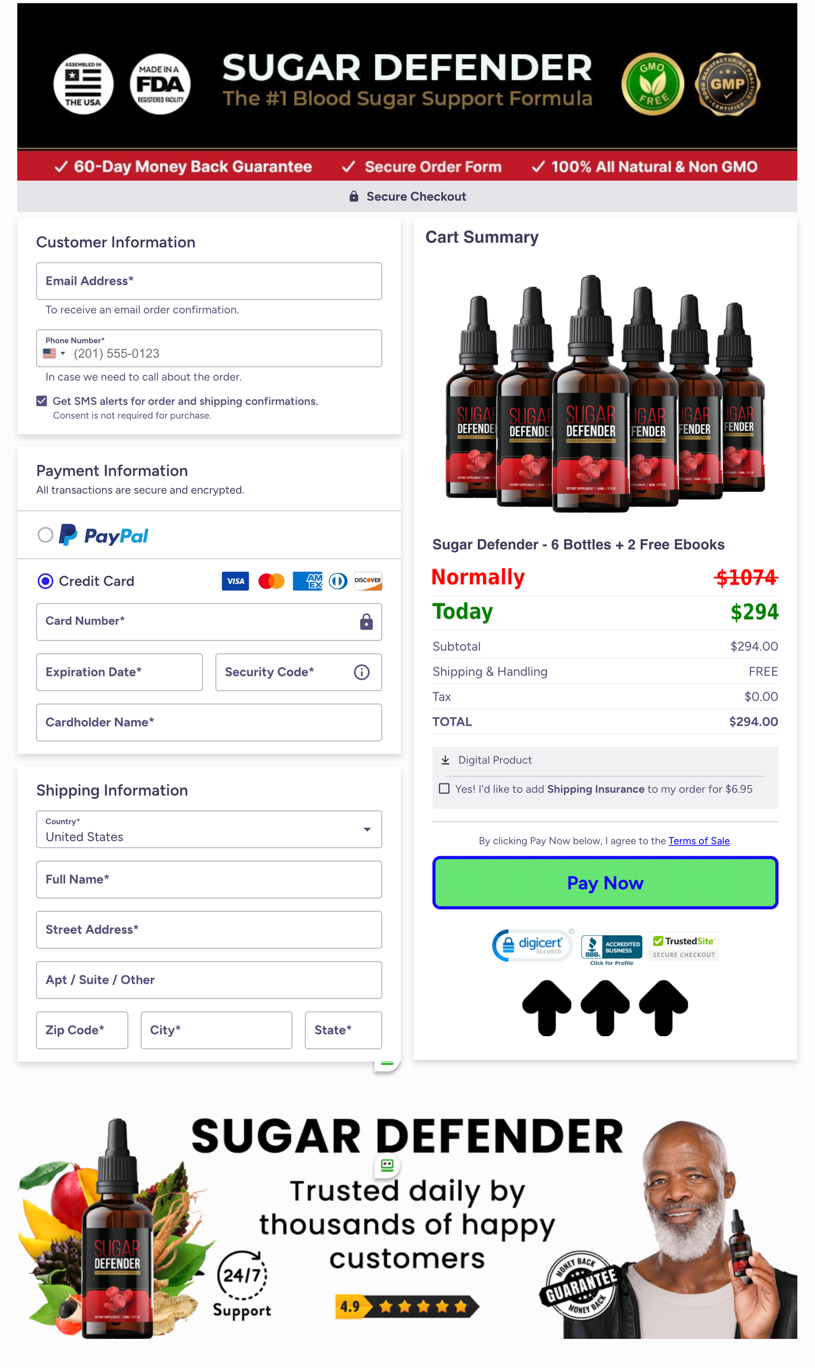 Sugar Defender Official Website Secure Order Page
